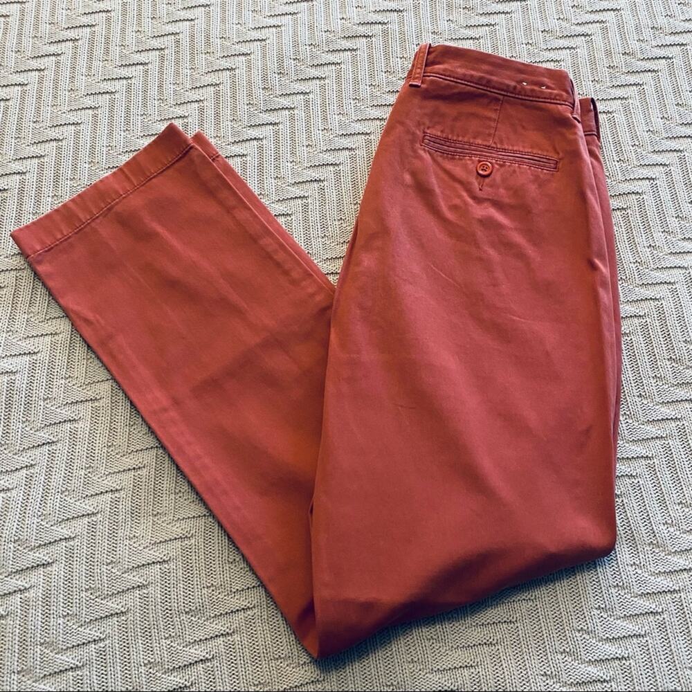 J Crew muted red chino khaki pants